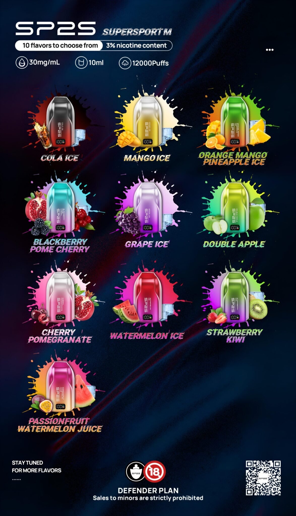 SP2S 9000 Puffs澳洲版｜大容量一次性電子煙煙霧飽滿續航給力